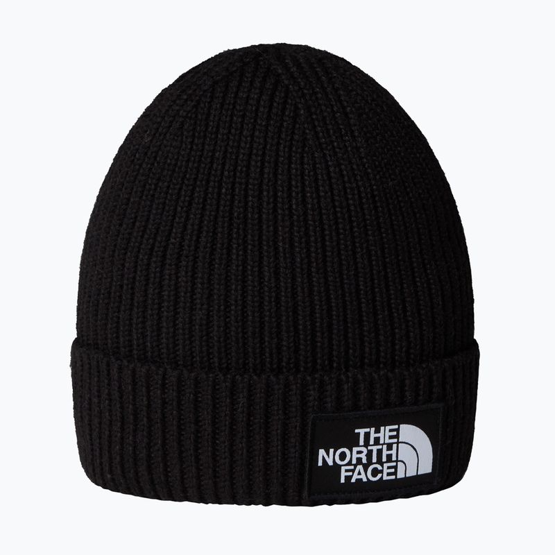 Cappello invernale per bambini con polsino a scatola con logo The North Face