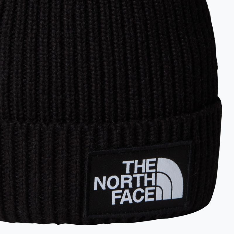Cappello invernale per bambini con polsino a scatola con logo The North Face 2