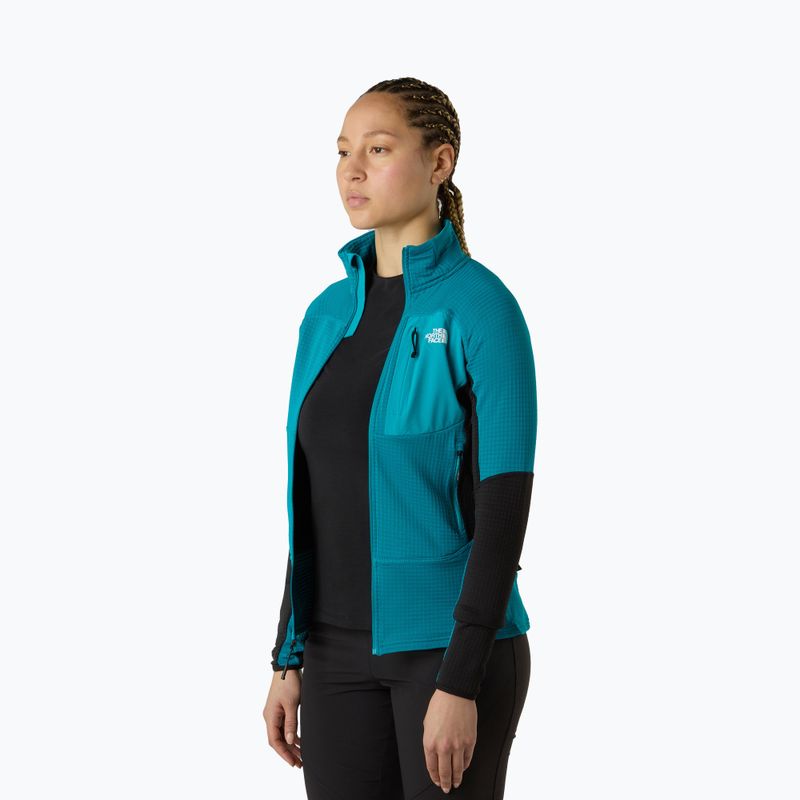 Felpa donna The North Face Polartec Powergrid Stormgap grigio antracite/tnf nero 4