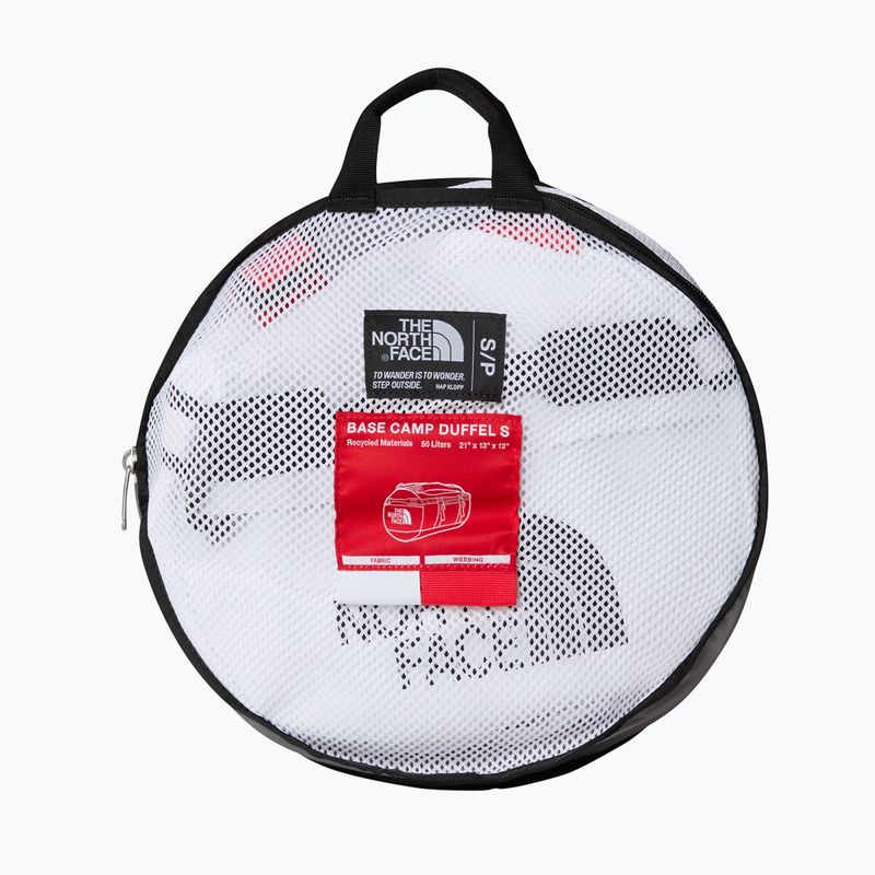 Borsa da viaggio The North Face Base Camp Duffel S 50 l bianco/nero/rosso elevazione 2