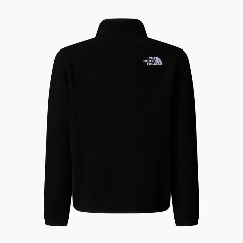 Felpa in pile per bambini The North Face Teen Glacier 1/4 Zip nera 2