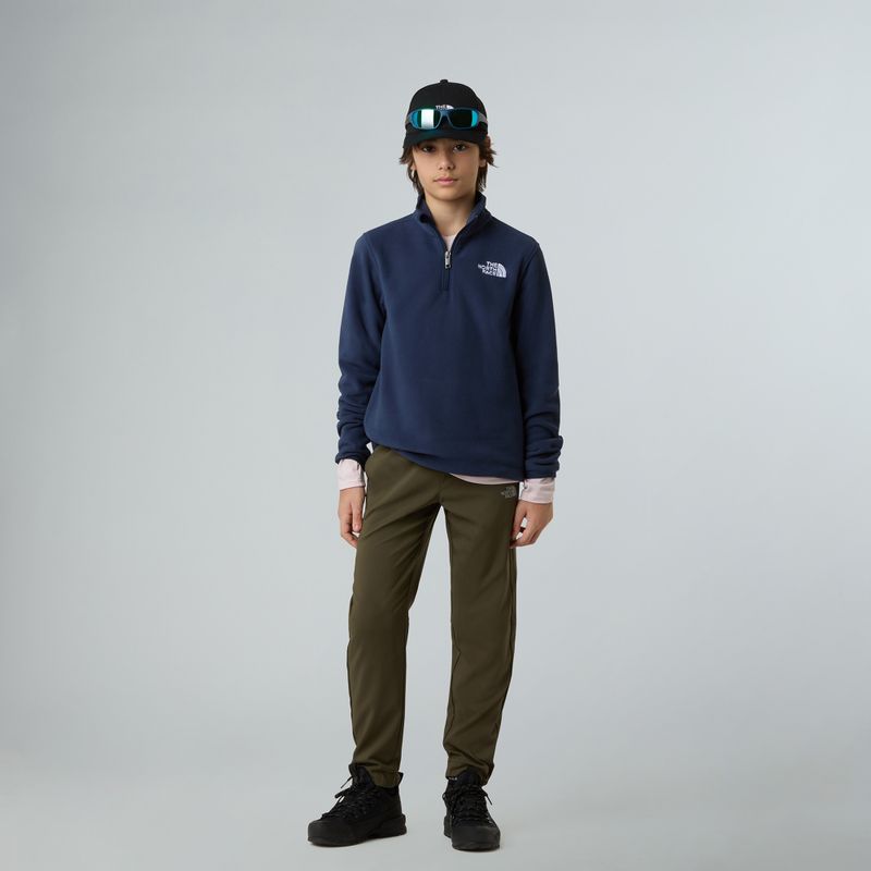 Felpa in pile per bambini The North Face Teen Glacier 1/4 Zip summit navy 4