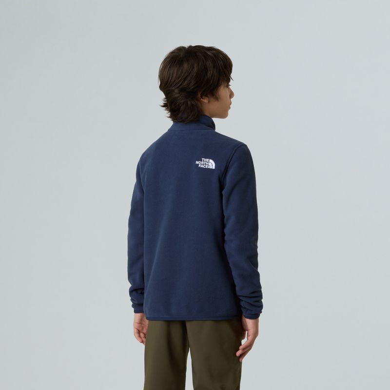 Felpa in pile per bambini The North Face Teen Glacier 1/4 Zip summit navy 5
