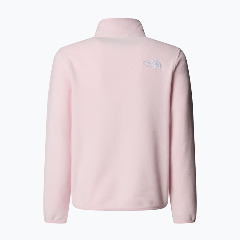 Felpa in pile per bambini The North Face Teen Glacier 1/4 Zip pale blossom 2