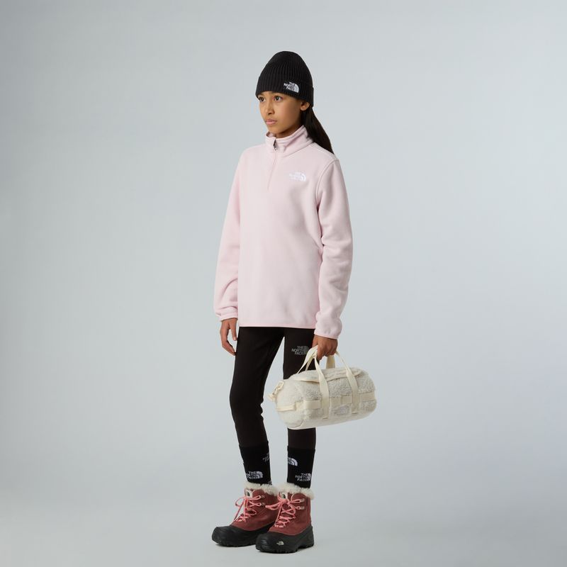 Felpa in pile per bambini The North Face Teen Glacier 1/4 Zip pale blossom 4