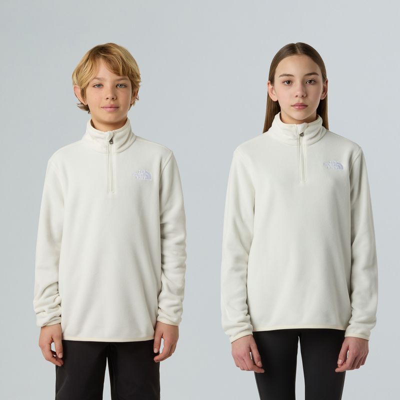 Felpa in pile per bambini The North Face Teen Glacier 1/4 Zip wine dune 3