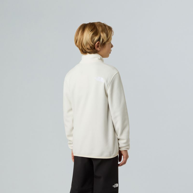 Felpa in pile per bambini The North Face Teen Glacier 1/4 Zip wine dune 5