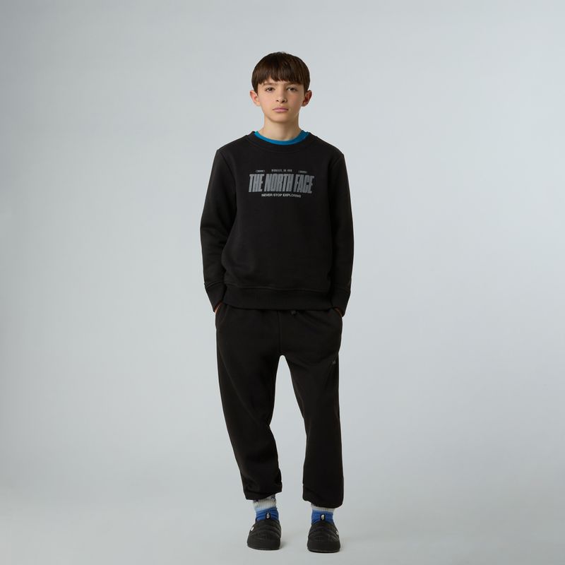 Felpa per bambini The North Face Reflective Logo Relaxed Crew black 2