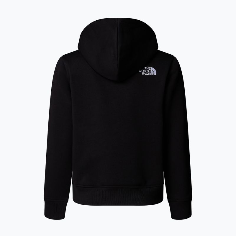 Felpa per bambini The North Face Teen Drew Peak Pullover Hoodie nera 2