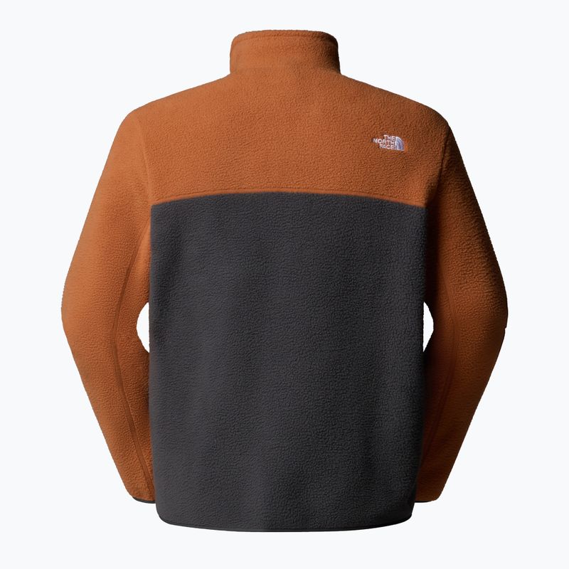 Felpa da uomo The North Face Yumiori 1/4 Zip asphaltgrey/burntumber/summitgold 5