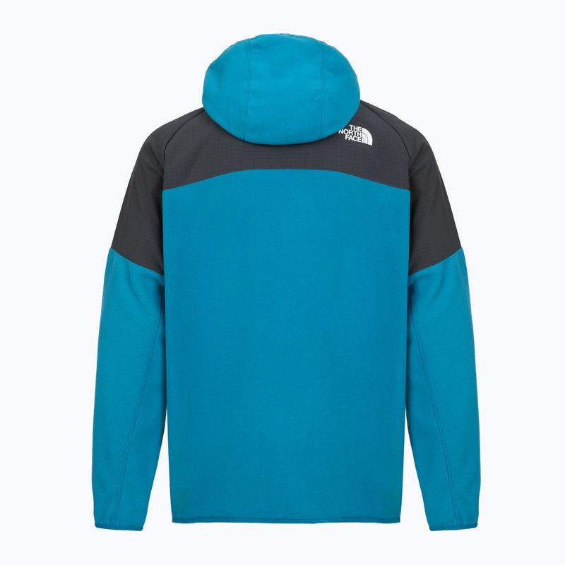 Felpa da uomo The North Face Glacier Heavyweight Full Zip HD blu crepuscolo/grigio asfalto 2