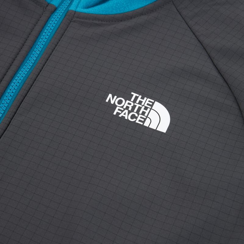 Felpa da uomo The North Face Glacier Heavyweight Full Zip HD blu crepuscolo/grigio asfalto 3