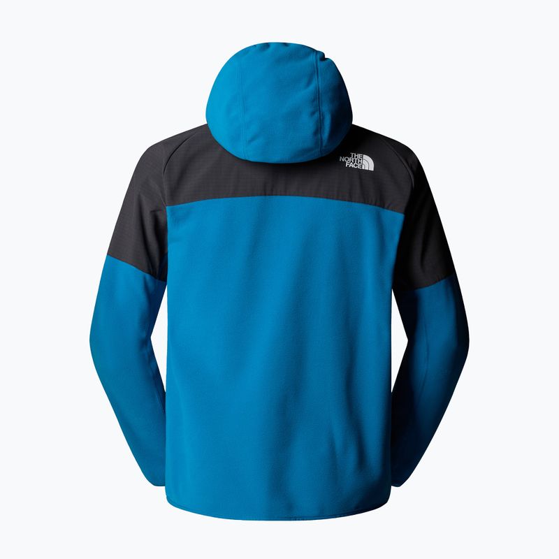 Felpa da uomo The North Face Glacier Heavyweight Full Zip HD blu crepuscolo/grigio asfalto 2