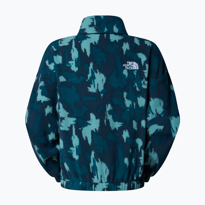 Felpa donna The North Face Mountain Athletics Fleece 1/4 Zip Print deep cypress painted 2