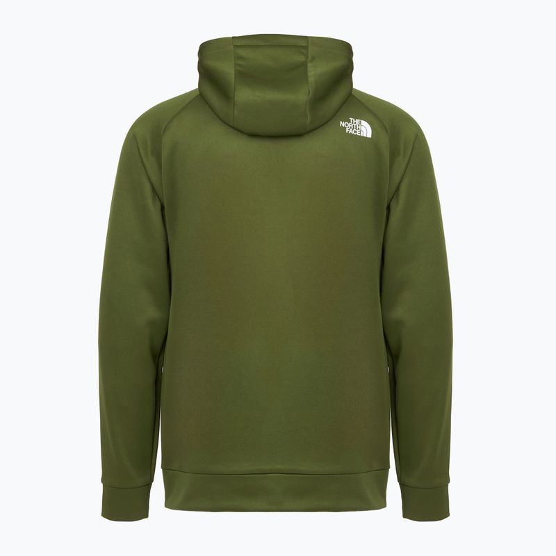 Felpa da uomo The North Face Reaxion Fleece Full Zip Hoodie verde bosco/nero 2