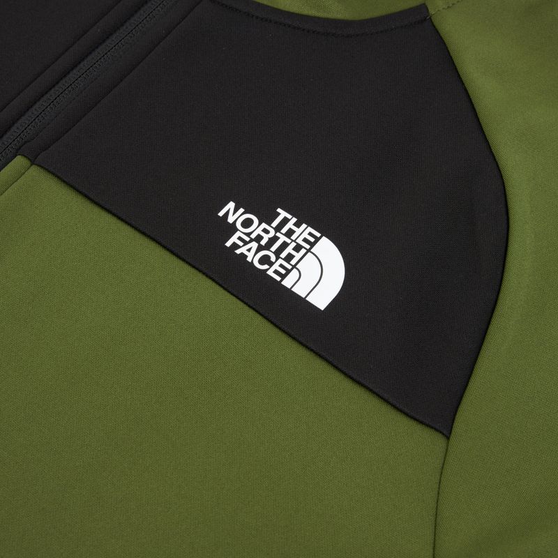 Felpa da uomo The North Face Reaxion Fleece Full Zip Hoodie verde bosco/nero 3