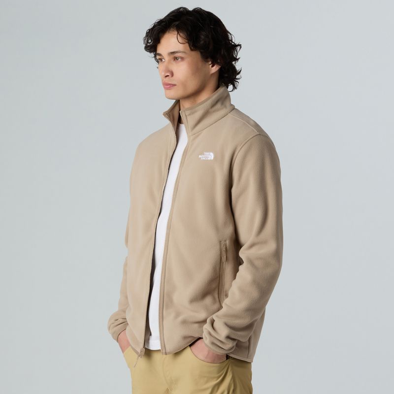 Felpa in pile da uomo The North Face Glacier Fleece grigio fungo 4