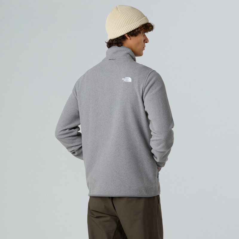 Felpa in pile da uomo The North Face Glacier Fleece mid grey heather 3