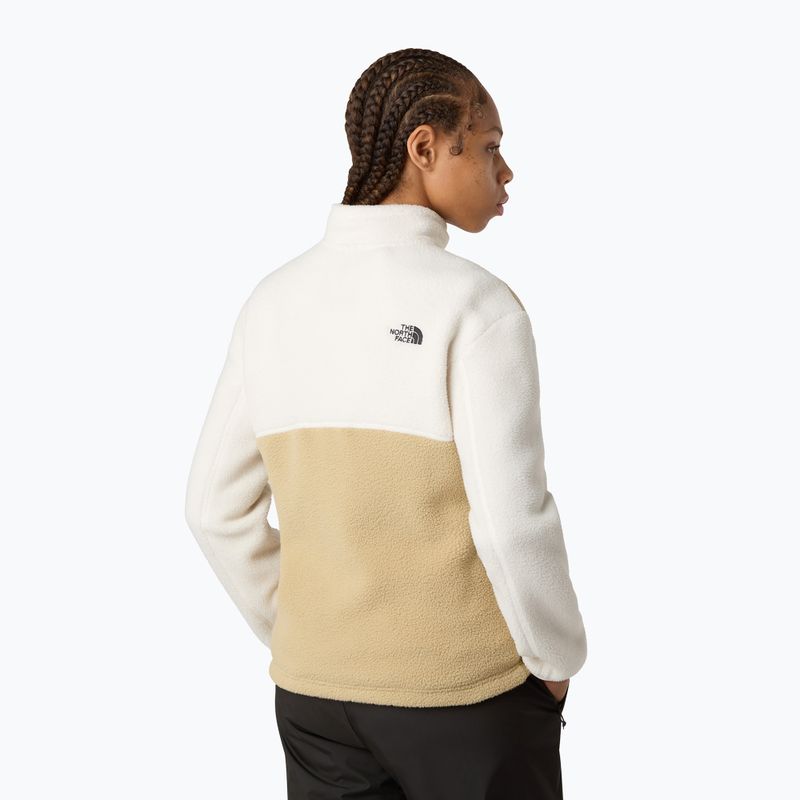 Felpa in pile da donna The North Face Yumiori Full Zip cachi stone/bianco dune 3