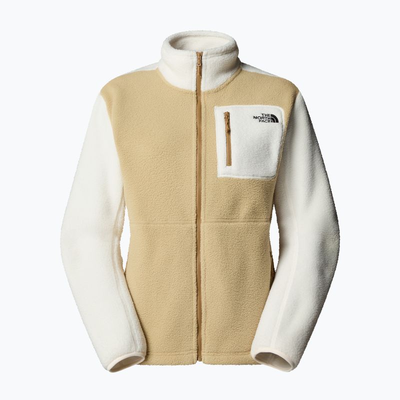 Felpa in pile da donna The North Face Yumiori Full Zip cachi stone/bianco dune