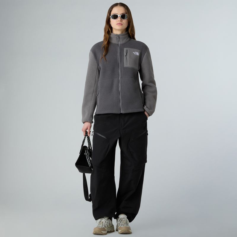 Felpa da donna in pile The North Face Yumiori Full Zip grigio antracite/fumè 2