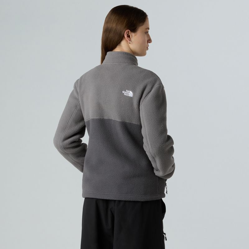 Felpa da donna in pile The North Face Yumiori Full Zip grigio antracite/fumè 3
