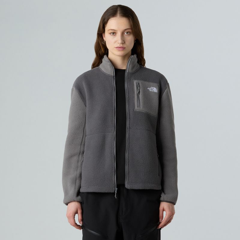 Felpa da donna in pile The North Face Yumiori Full Zip grigio antracite/fumè 4