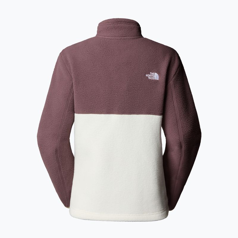 Felpa in pile da donna The North Face Yumiori Full Zip bianco dune/tawny quarzo 2