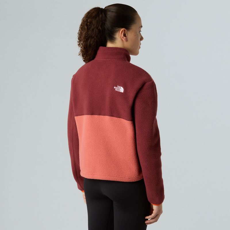 The North Face donna Yumiori 1/4 Zip felpa mars dust/sumac/solar flare 3