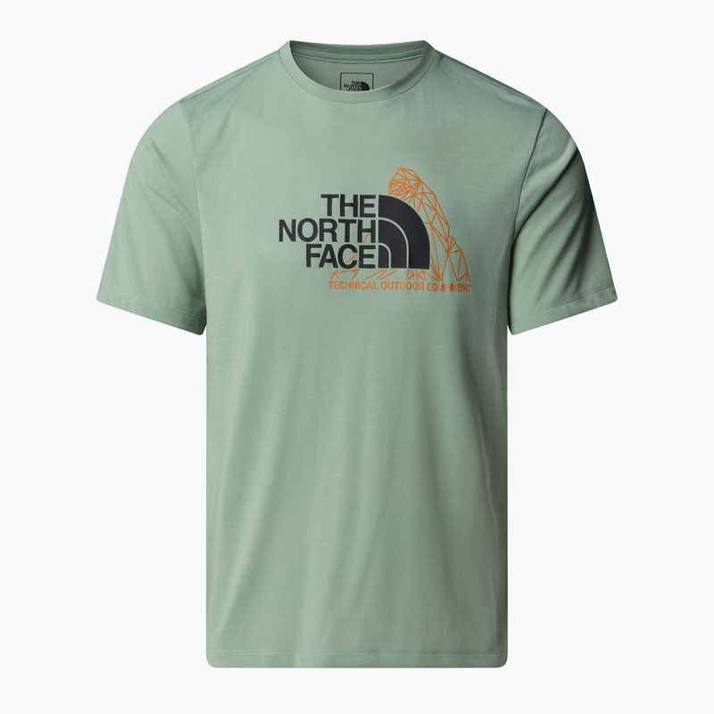 Maglietta The North Face Mountain Foundation Graphic state moss da uomo 4