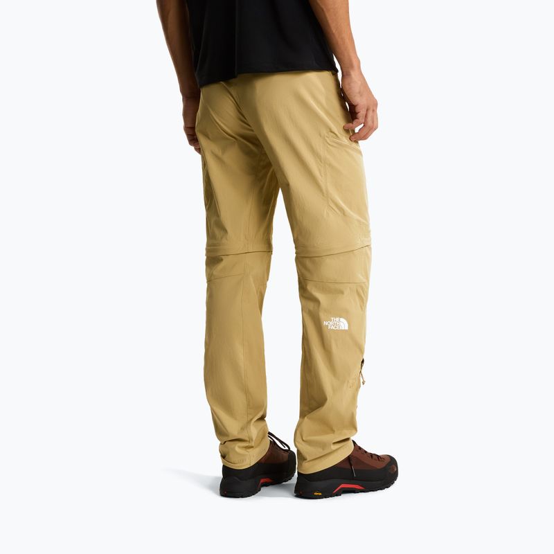 Pantaloni da trekking da uomo The North Face Exploration Regular Tapered Convertible khaki stone 3
