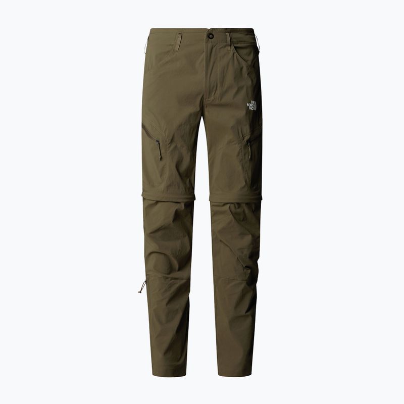 Pantaloni da trekking da uomo The North Face Exploration Regular Tapered Convertible taupe green 5