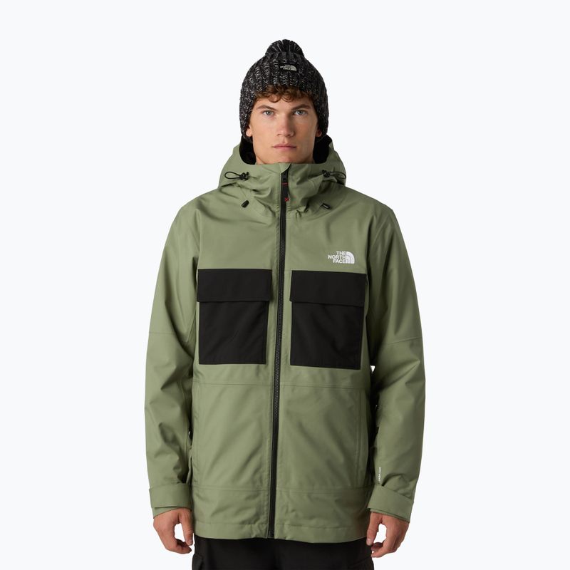 Giacca da snowboard da uomo The North Face Fourbarrel Triclimate bark mist/black 11