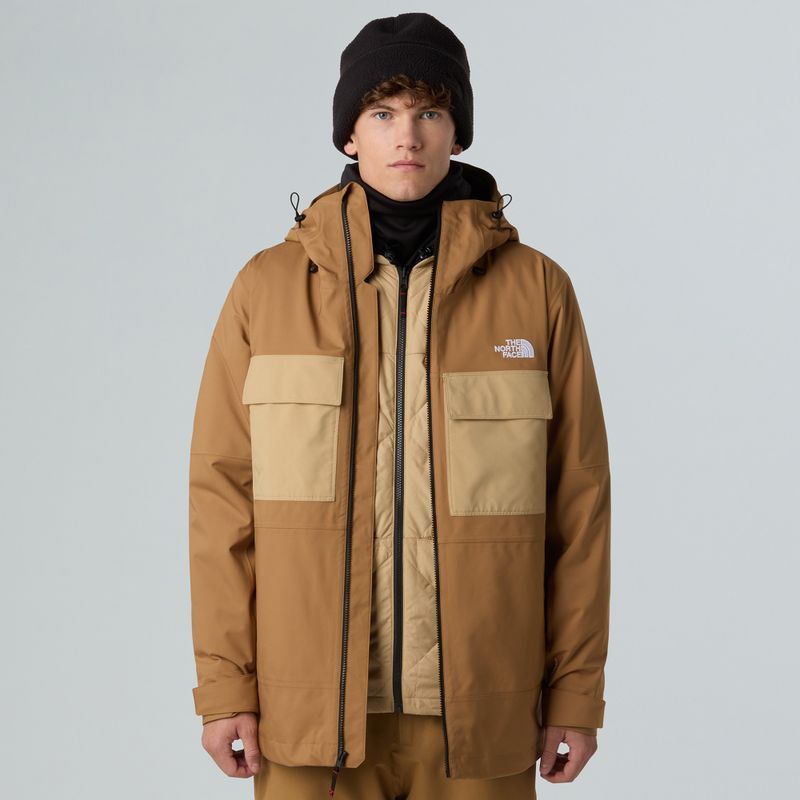 Giacca da snowboard da uomo The North Face Fourbarrel Triclimate utility brown/khaki 4