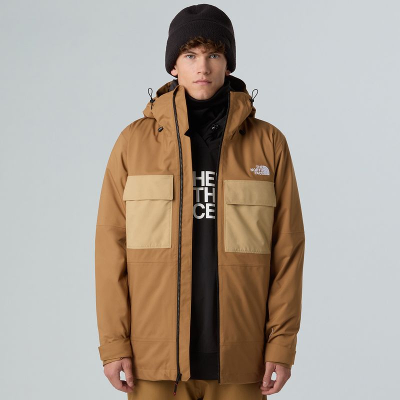 Giacca da snowboard da uomo The North Face Fourbarrel Triclimate utility brown/khaki 5