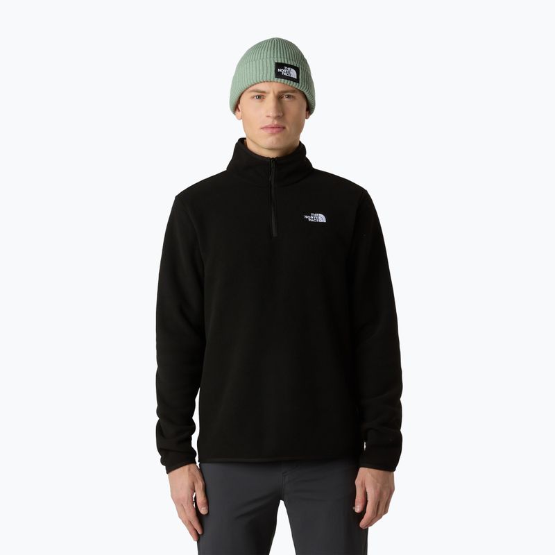 Felpa in pile da uomo The North Face Glacier Fleece 1/4 Zip nero 6