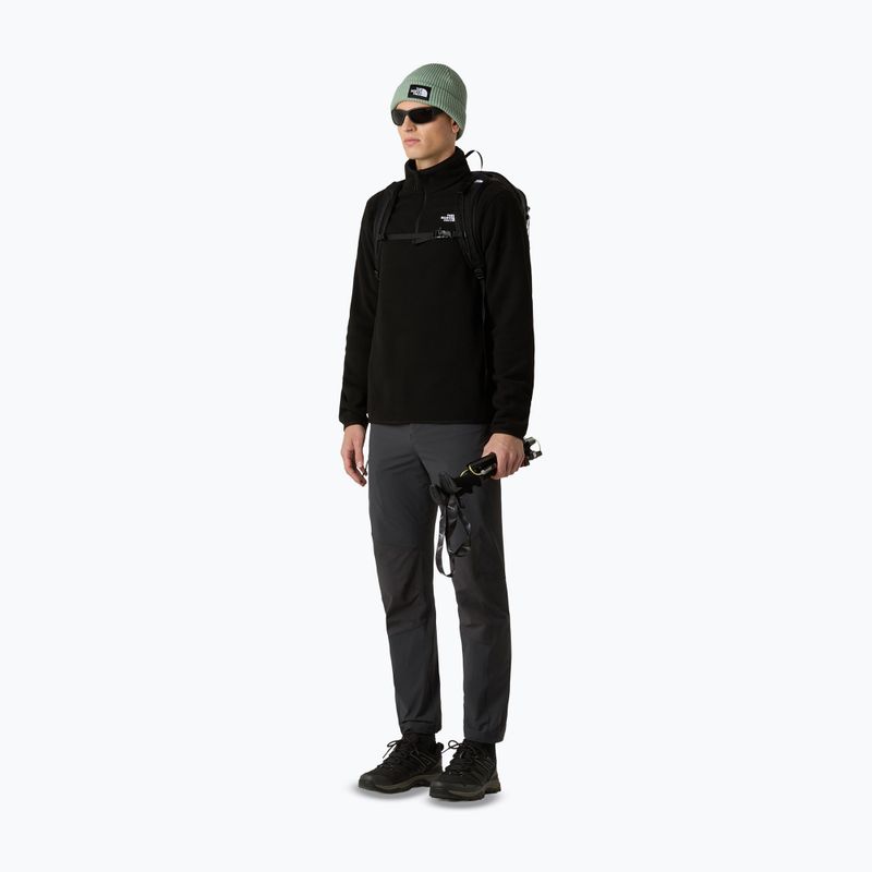 Felpa in pile da uomo The North Face Glacier Fleece 1/4 Zip nero