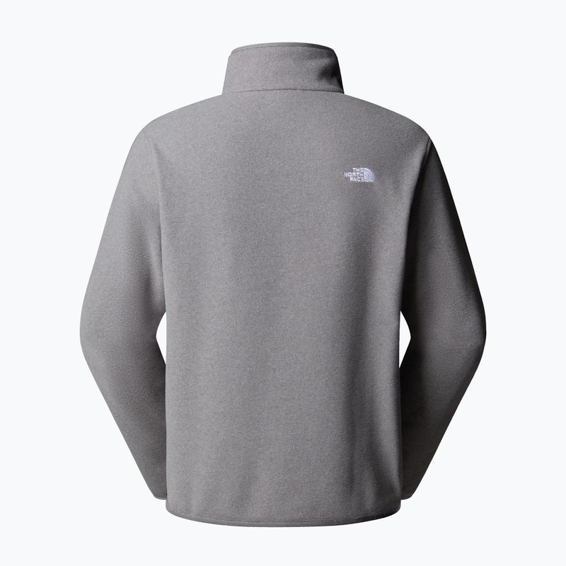 Felpa in pile da uomo The North Face Glacier Fleece 1/4 Zip grigio erica medio 5