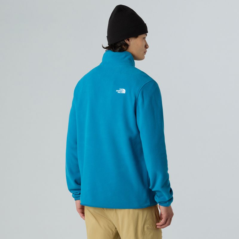 Felpa in pile da uomo The North Face Glacier Fleece 1/4 Zip blu scuro 3