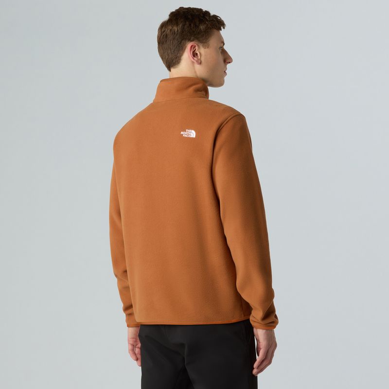 Felpa in pile da uomo The North Face Glacier Fleece 1/4 Zip Burnt umber 3