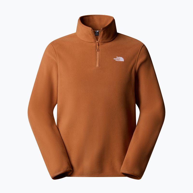 Felpa in pile da uomo The North Face Glacier Fleece 1/4 Zip Burnt umber 4