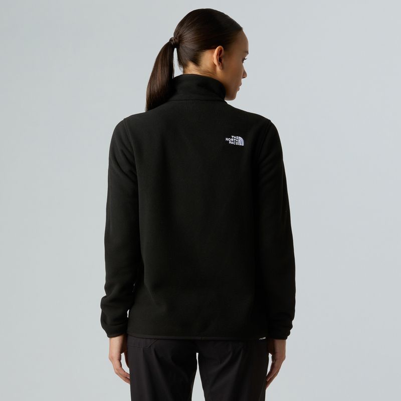 Felpa da donna in pile The North Face Glacier Fleece 1/4 Zip nero 3