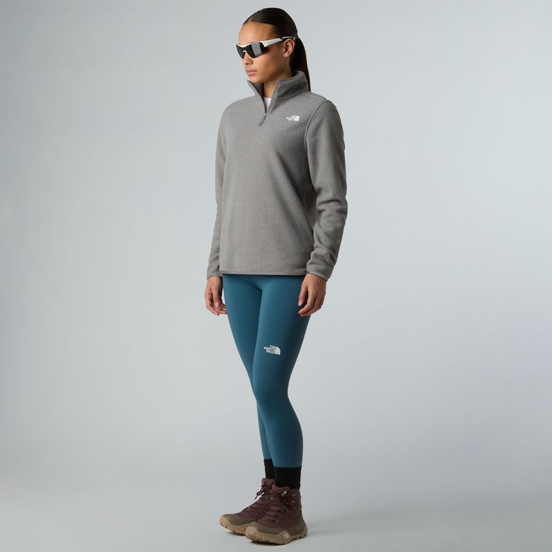 Felpa in pile da donna The North Face Glacier Fleece 1/4 Zip mid grey heather 2
