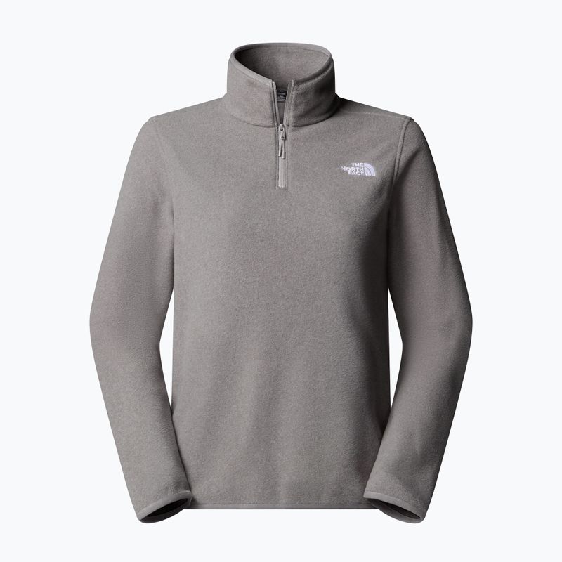 Felpa in pile da donna The North Face Glacier Fleece 1/4 Zip mid grey heather 4