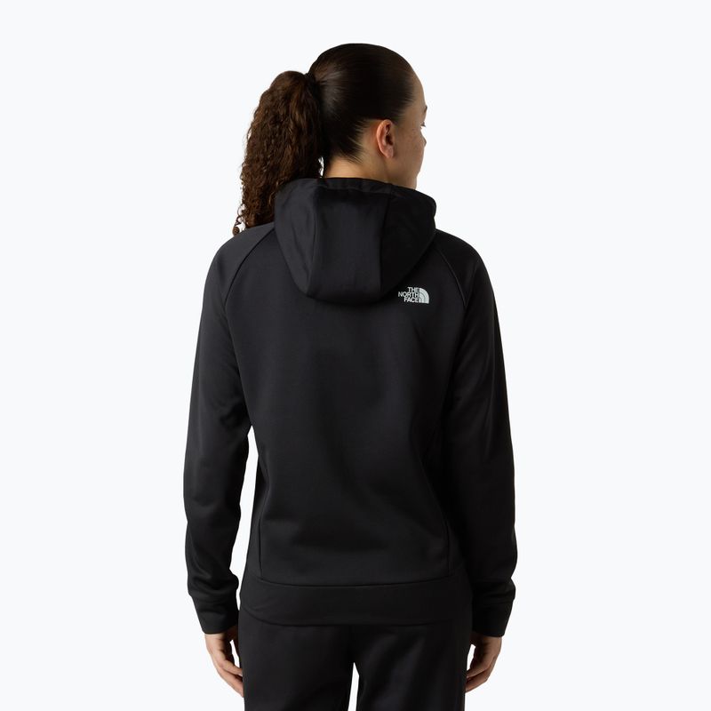 Felpa donna The North Face Reaxion 2.0 con cappuccio e zip integrale black heather 3