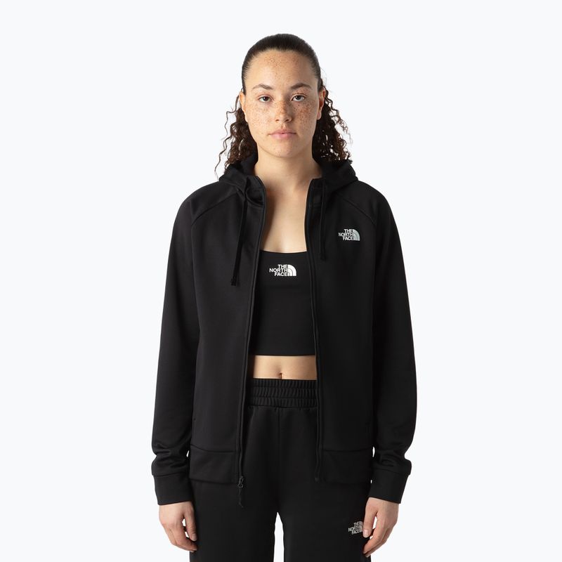 Felpa donna The North Face Reaxion 2.0 con cappuccio e zip integrale black heather 4