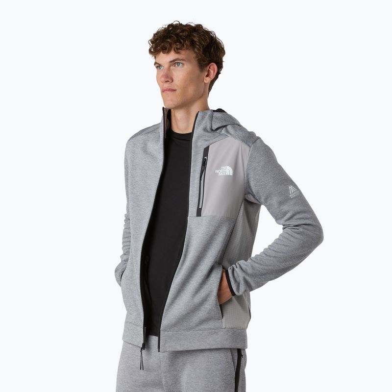 Felpa The North Face Mountain Athletics Fleece Full Zip da uomo grigio chiaro/etereo/m 4