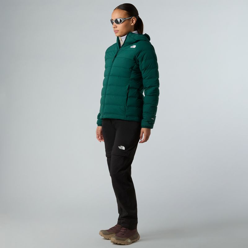Giacca imbottita da donna The North Face Abseil Stretch Down Hoodie verde caccia 2