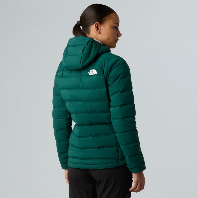 Giacca imbottita da donna The North Face Abseil Stretch Down Hoodie verde caccia 3