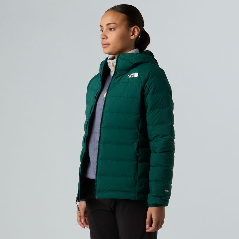 Giacca imbottita da donna The North Face Abseil Stretch Down Hoodie verde caccia 4